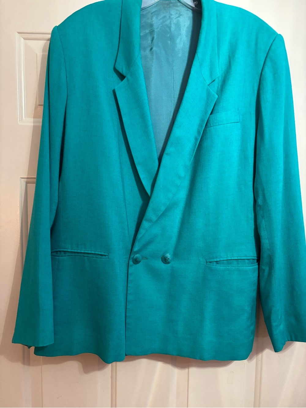 Talbots RichTurquoise Double-Breasted Blazer